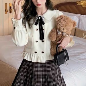 Korean Brand Women’s Thick Cream Buttoned Blazer Size S